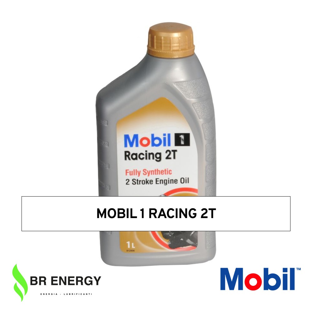 Mobil 1 Racing 2T in flacone Mobil, olio sintetico per motori due tempi di moto, motoslitte e motoseghe