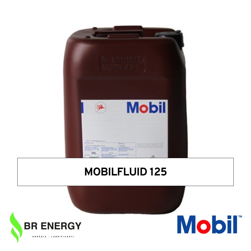 Mobilfluid 125 in secchio Mobil, fluido per trasmissioni idrodinamiche e sistemi idraulici