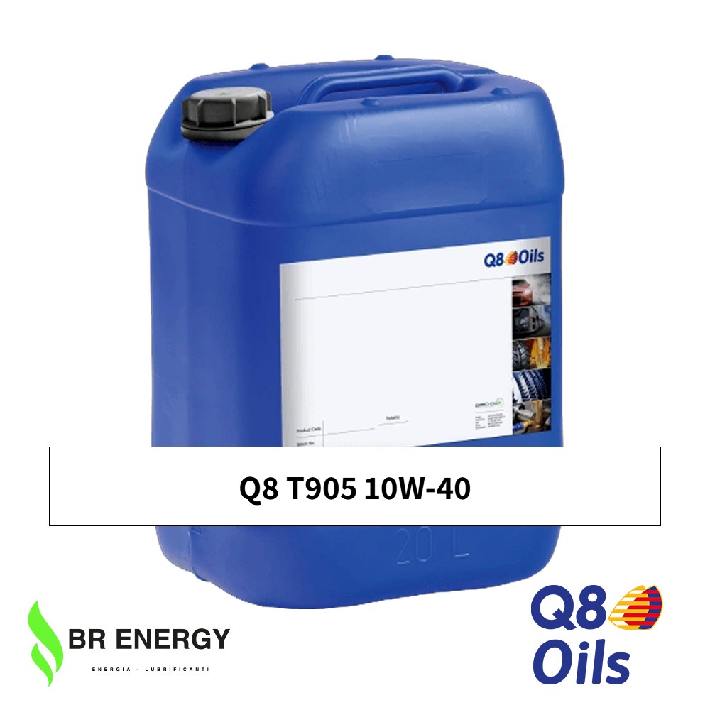 Q8 T905 10W-40 in secchio Q8Oils, olio motore sintetico per camion EURO IV/V