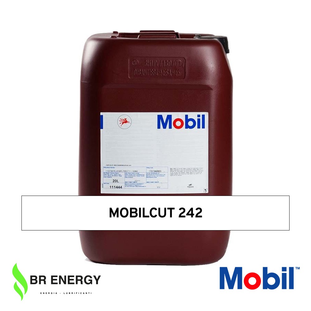 Mobilcut 242 in secchio Mobil, fluido da taglio biostabile senza cloro, adatto all'alluminio
