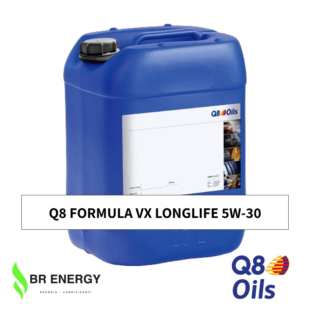 Q8 Formula VX Longlife 5W-30 in secchio Q8Oils, olio motore sintetico Long Life per motori VW-Audi
