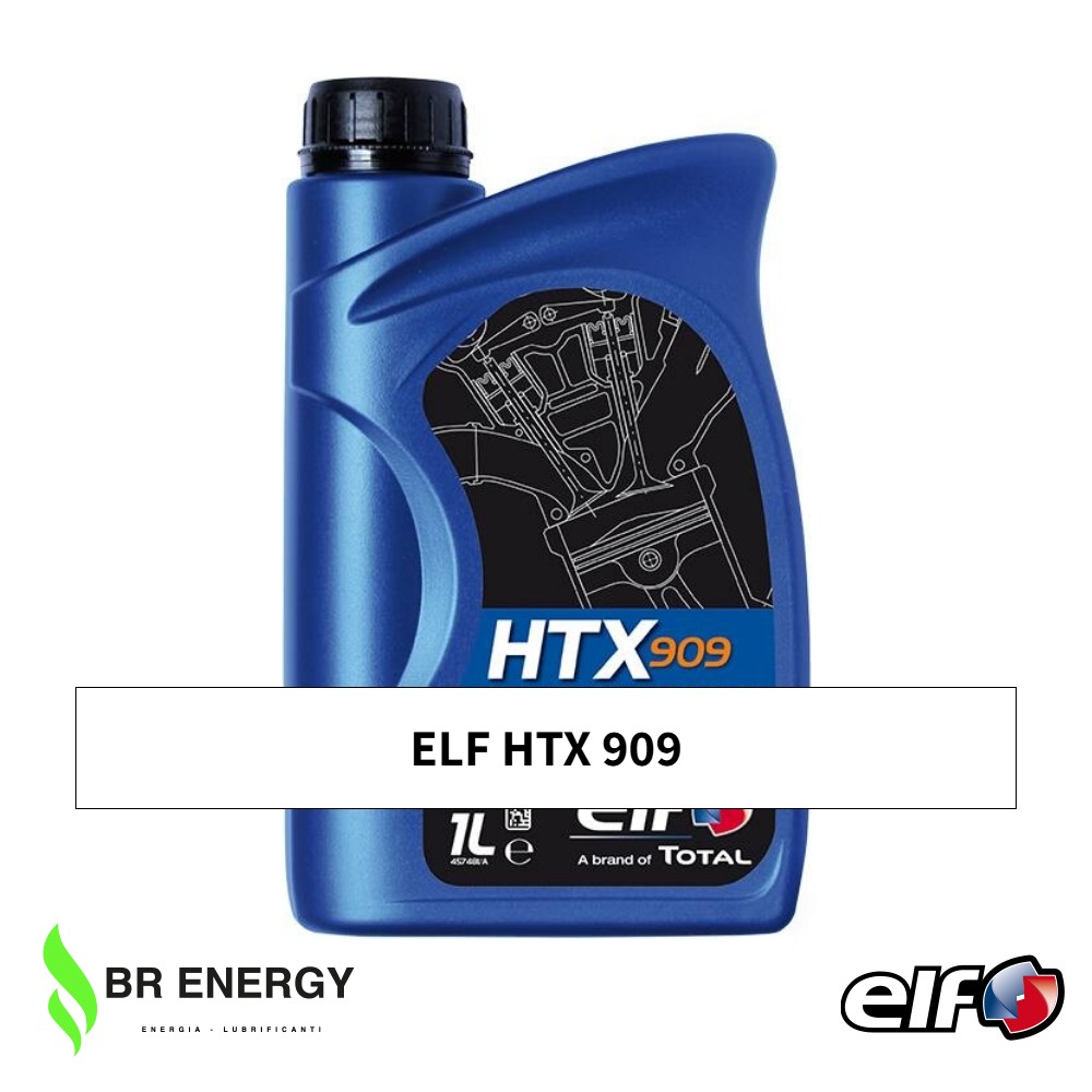 ELF HTX 909 in flacone ELF, olio sintetico per motori 2 tempi da competizione
