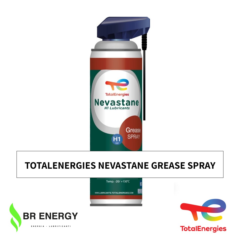 TotalEnergies Nevastane Grease Spray in bomboletta spray TotalEnergies, grasso spray EP idrorepellente
