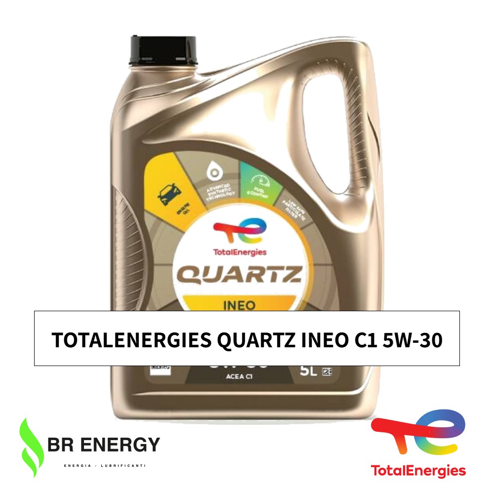 TotalEnergies Quartz Ineo C1 5W-30 in tanica TotalEnergies, olio motore sintetico low SAPS per benzina e diesel