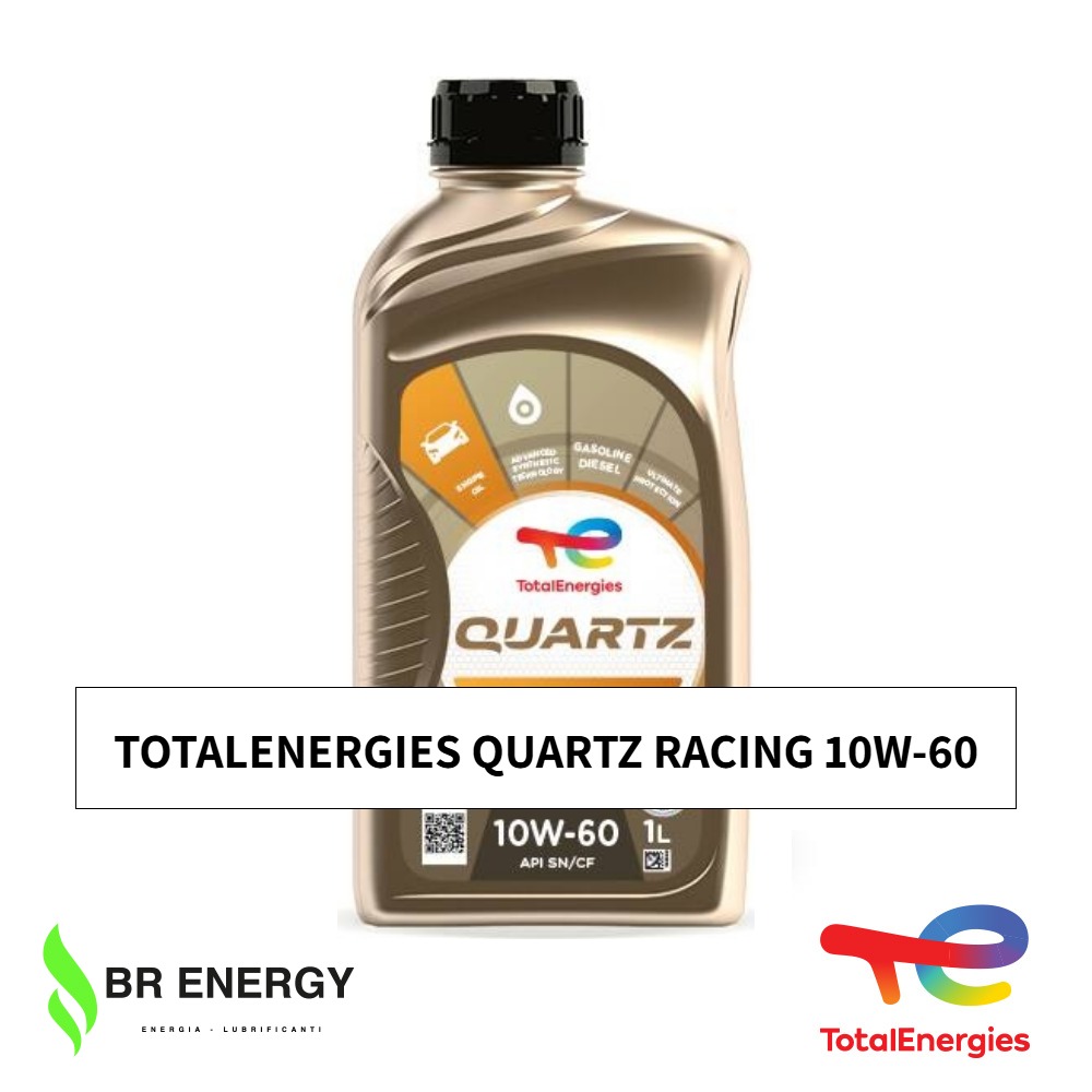 TotalEnergies Quartz Racing 10W-60 in flacone TotalEnergies, olio motore 100% sintetico per motori benzina