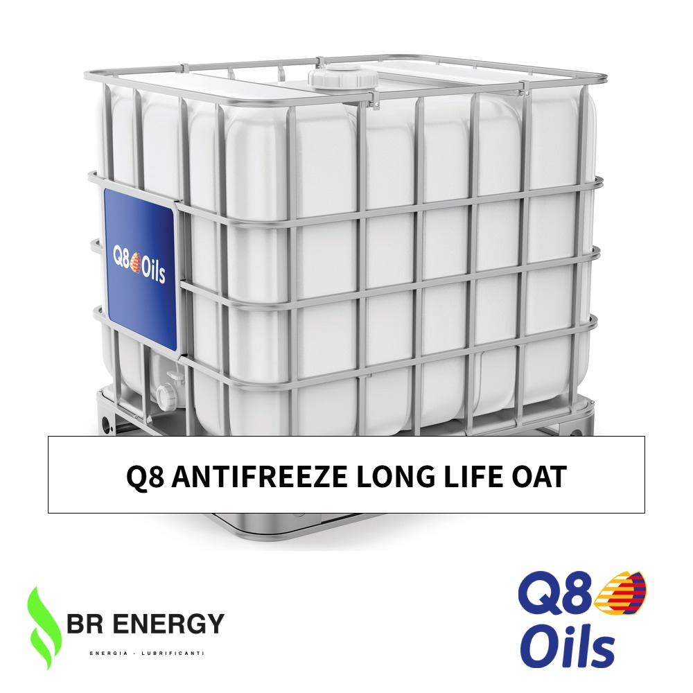 Q8 Antifreeze Long Life OAT in cisternetta Q8Oils, antigelo di qualità superiore a lunga durata