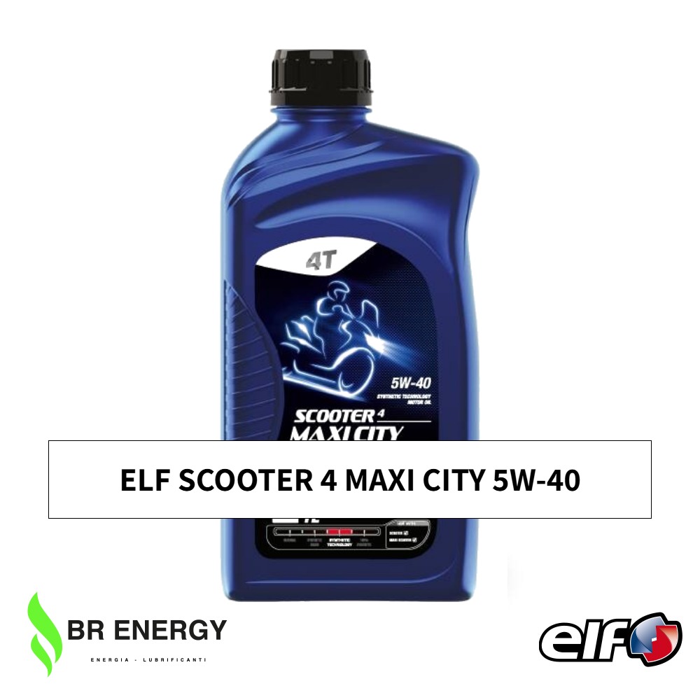 Elf SCOOTER 4 MAXI CITY 5W-40 in flacone ELF, olio raccomandato per tutti i tipi di scooter e maxi-scooter