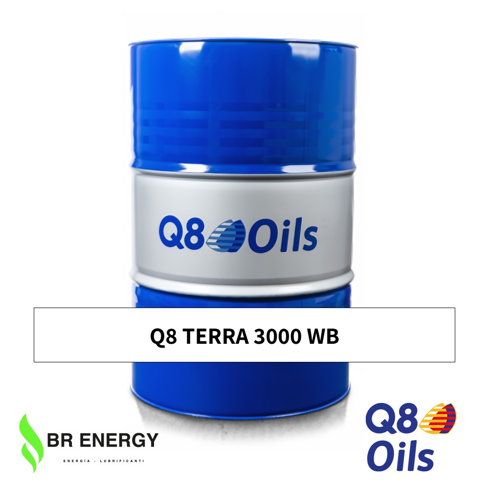 Q8 Terra 3000 WB in fusto Q8Oils, olio UTTO per trasmissioni, assali e idraulica con protezione dei freni a bagno d'olio