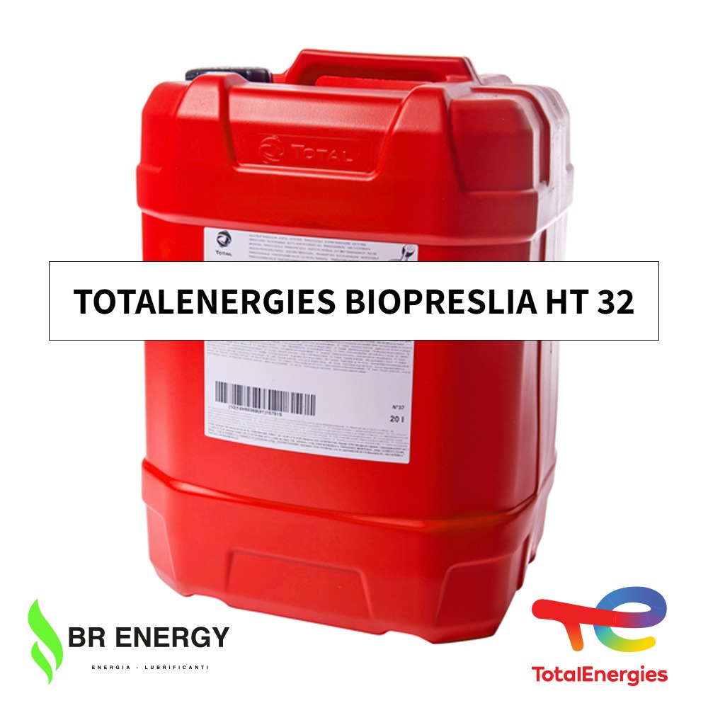 TotalEnergies BIOPRESLIA HT 32 in secchio TotalEnergies, olio biodegradabile formulato con esteri sintetici saturi
