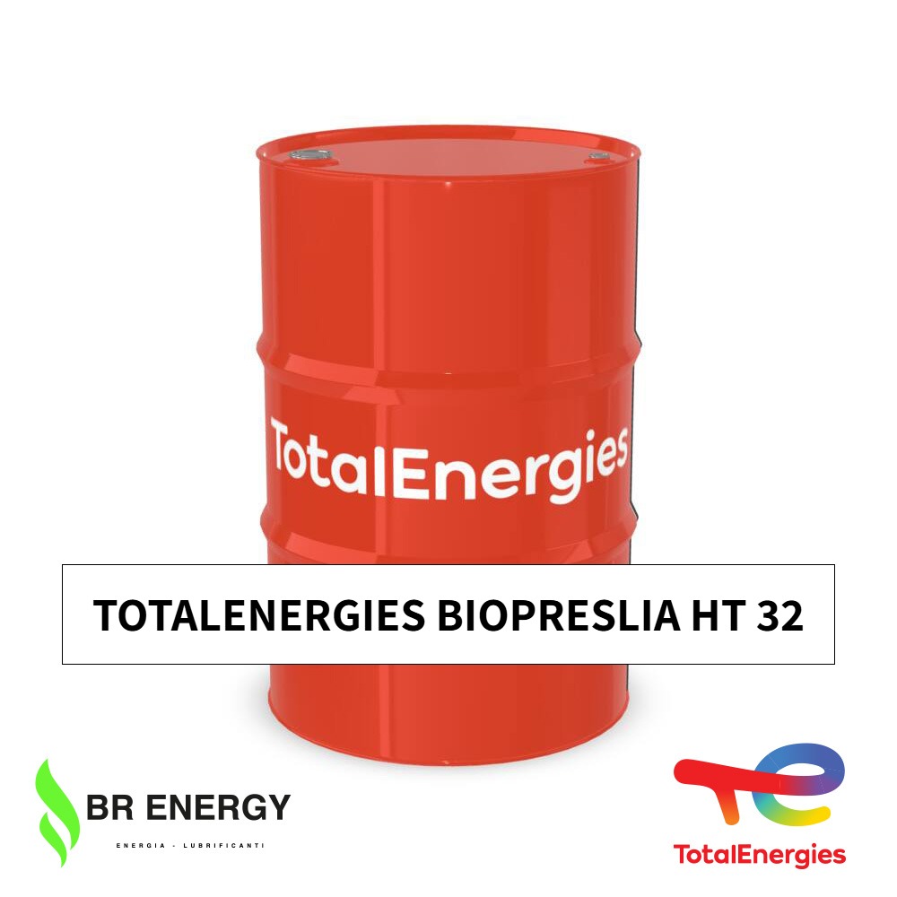 TotalEnergies BIOPRESLIA HT 32 in fusto TotalEnergies, olio biodegradabile formulato con esteri sintetici saturi per turbine
