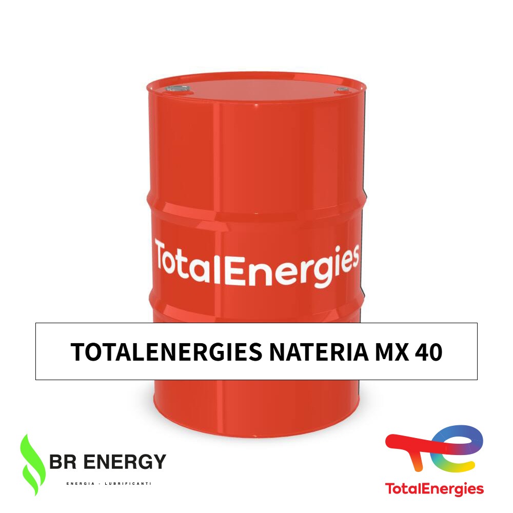 TotalEnergies NATERIA MX 40 in fusto TotalEnergies, olio per motori a gas semisintetico a basso tenore di ceneri e alto TBN