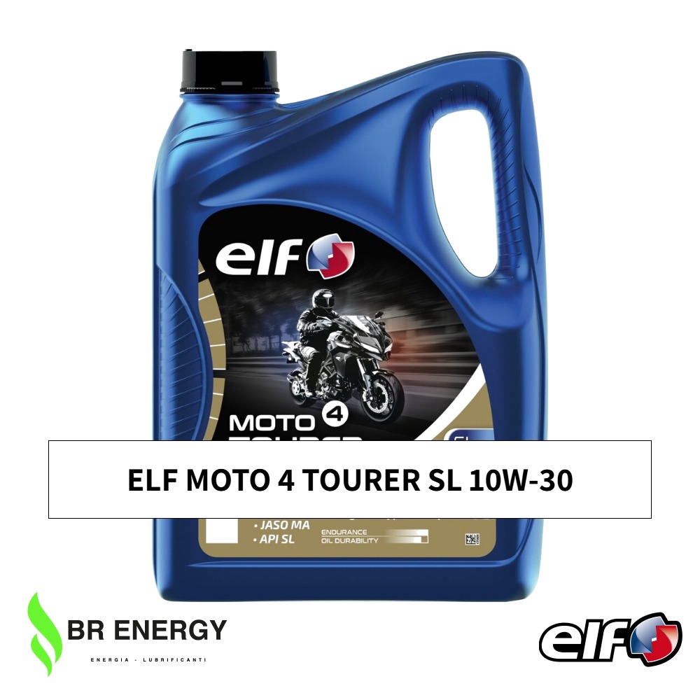ELF Moto 4 Tourer SL 10W-30 in tanica ELF, olio motore 100% sintetico per moto 4 tempi da turismo