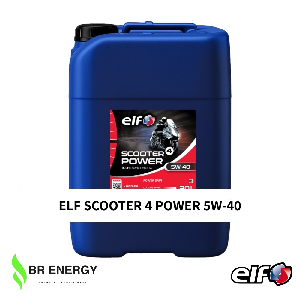 ELF Scooter 4 Power 5W-40 in secchio ELF, olio motore 100% sintetico per scooter 4 tempi