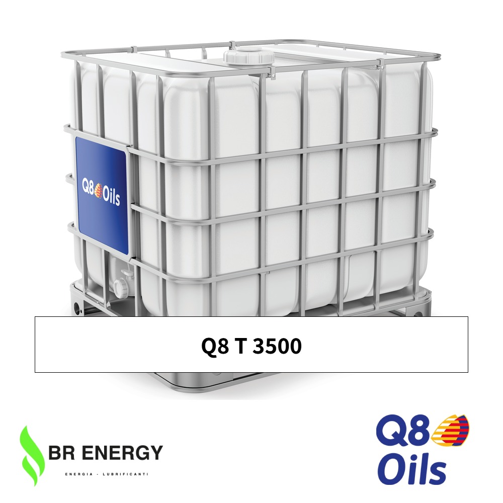 Q8 T 3500 in cisternetta Q8Oils, olio UTTO per trasmissioni e idraulica di macchine fuoristrada